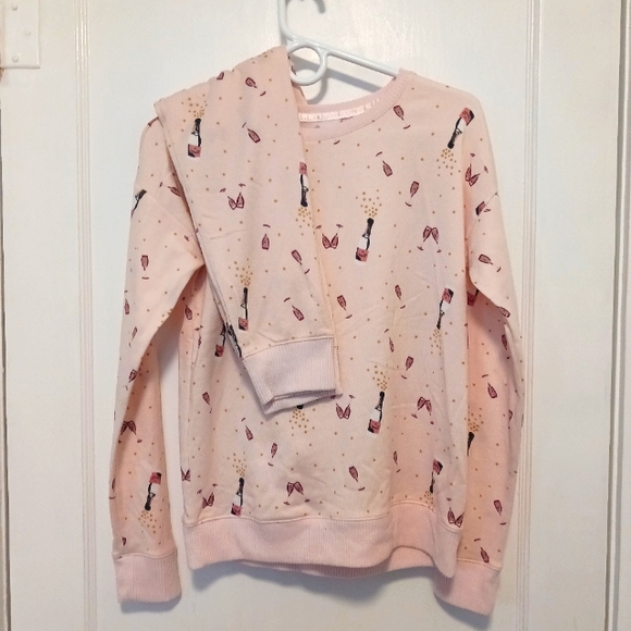 LC Lauren Conrad Other - Lauren Conrad 2-Piece Pink Sleep Set With Wine Design SZ XS NWOT